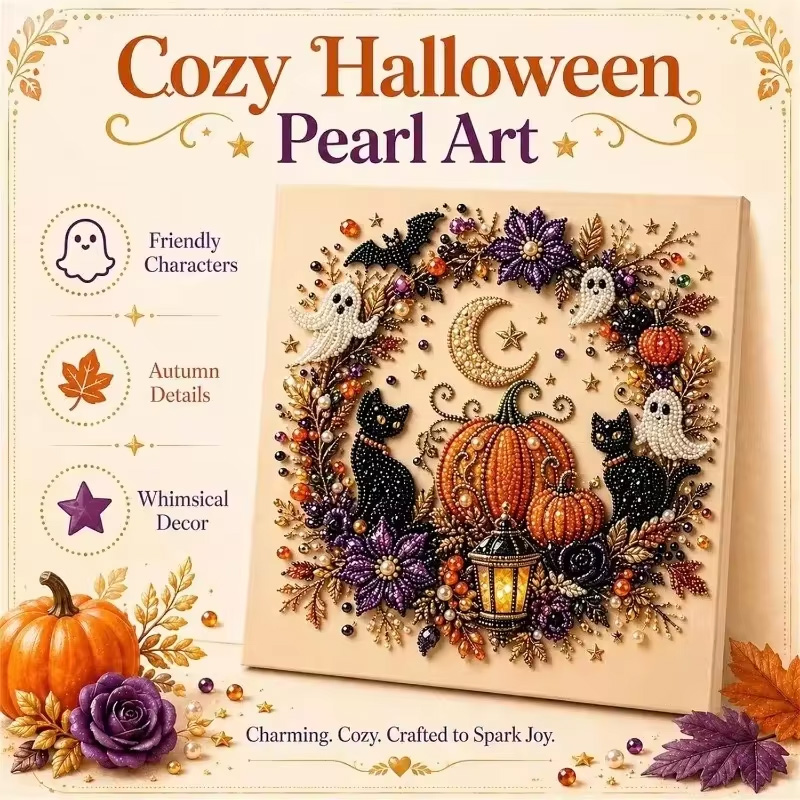 Art Craft Kits For Adults - Halloween Geister-Perlen-Kunst-Set für Erwachsene DIY Perlenmalerei