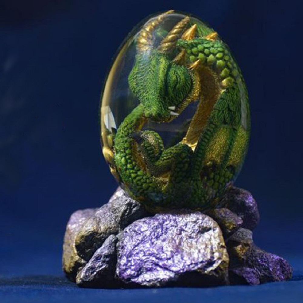 Art Craft Dinosaurs - Lava-Drachen-Ei-Statue mit Standfuß, Dinosaurier-Ei, Kunstharz-Figuren, Skulptur,