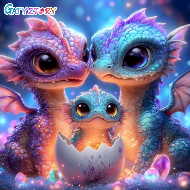 Art Craft Dinosaurs - GATYZTORY Diamant-Malerei-Set für Erwachsene, Bastelsets für