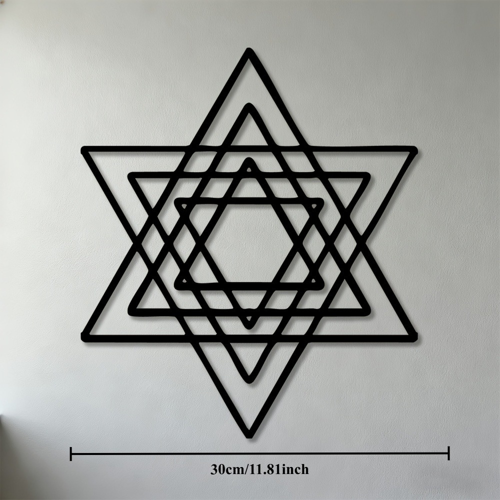 Art & Craft Teacher - CIFBUY Metall-Wandkunst, Eisen-Davidstern, jüdisches Symbol, Dekor,