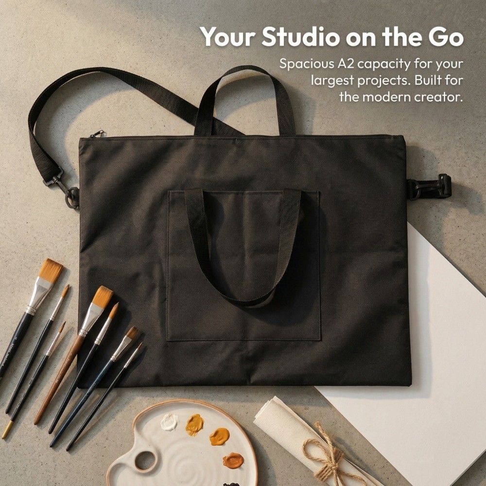 Art Portfolio Bag - A2 Oxford Leinwand-Kunstmappe 21,3 x 26,4