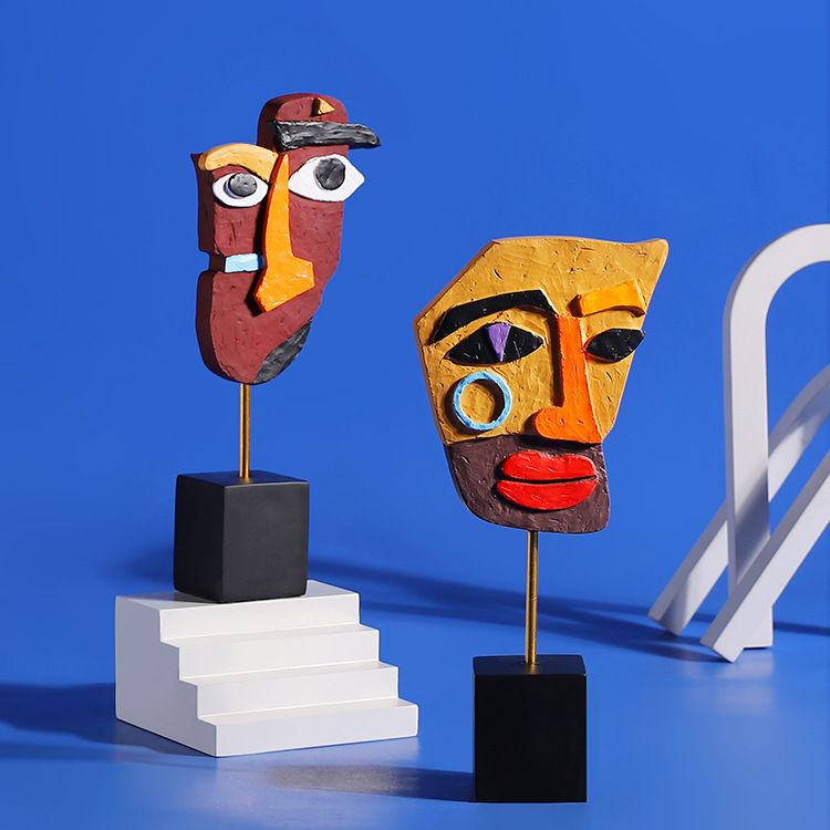 Tv Art And Craft - Kreative abstrakte menschliche Gesicht bunte gedrehte
