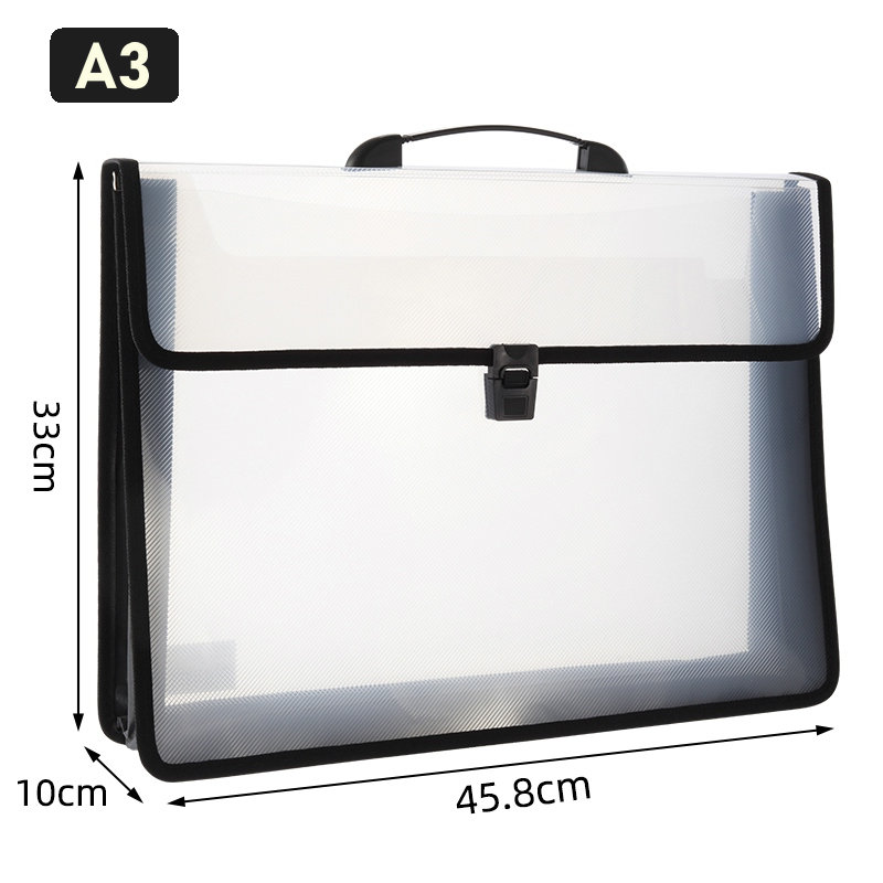 Art Portfolio Bag - Tragbare transparente Plastiktüte a3 Kunst Portfolio