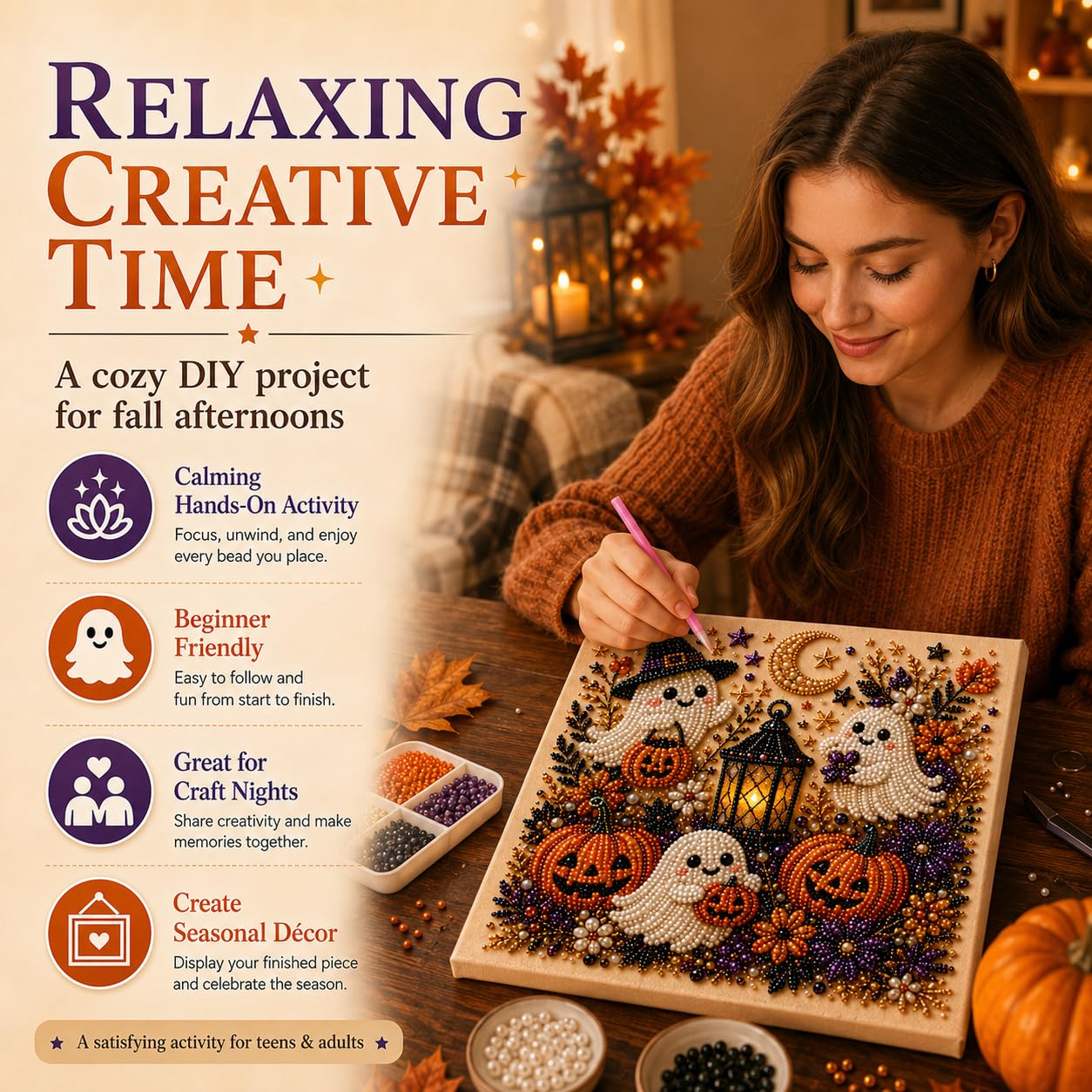 Halloween Geister-Perlen-Kunst – Art Craft Kits For Adults Bewertung und Preis