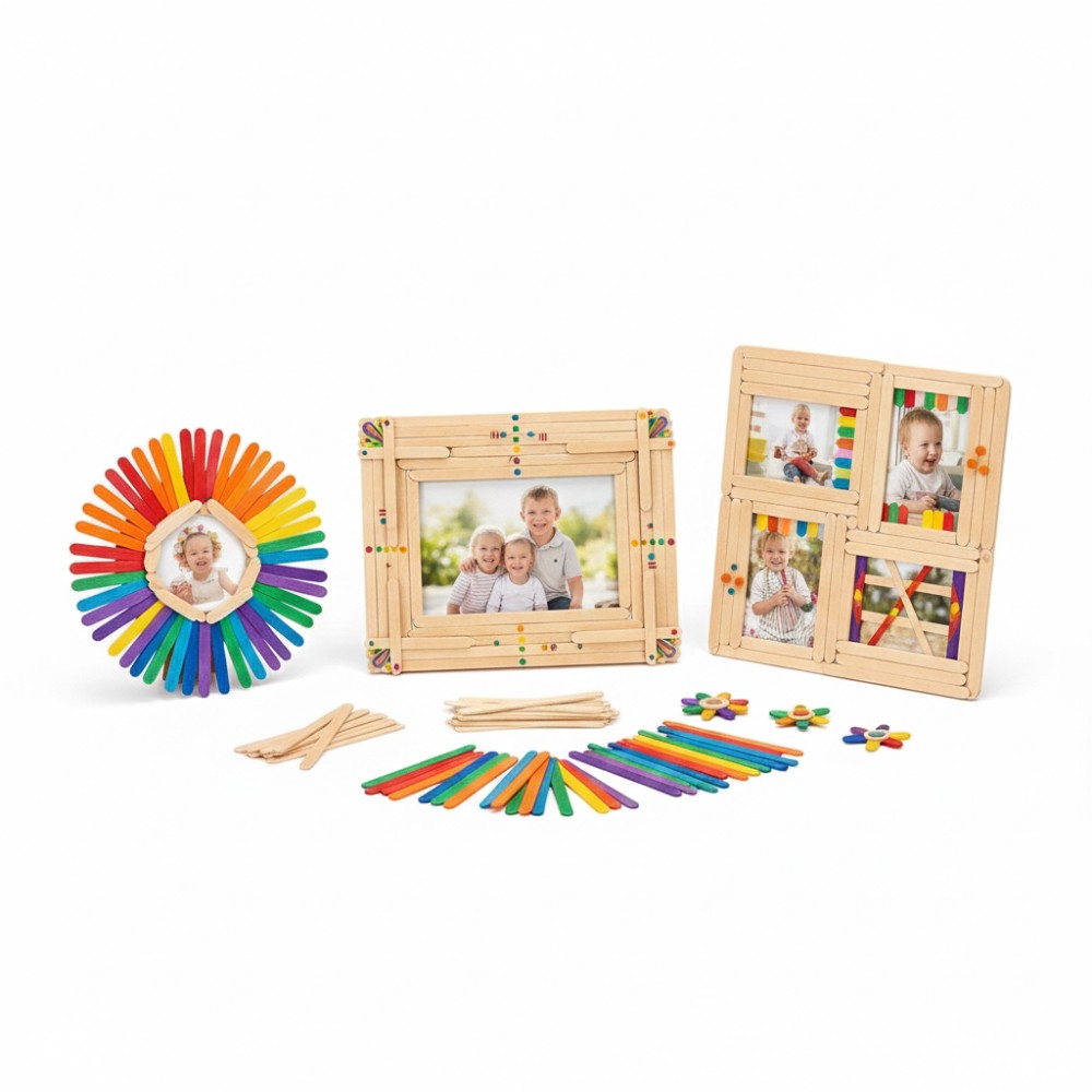 50 Stück farbige hölzerne Eis  – Art Craft And Design Bewertung und Preis