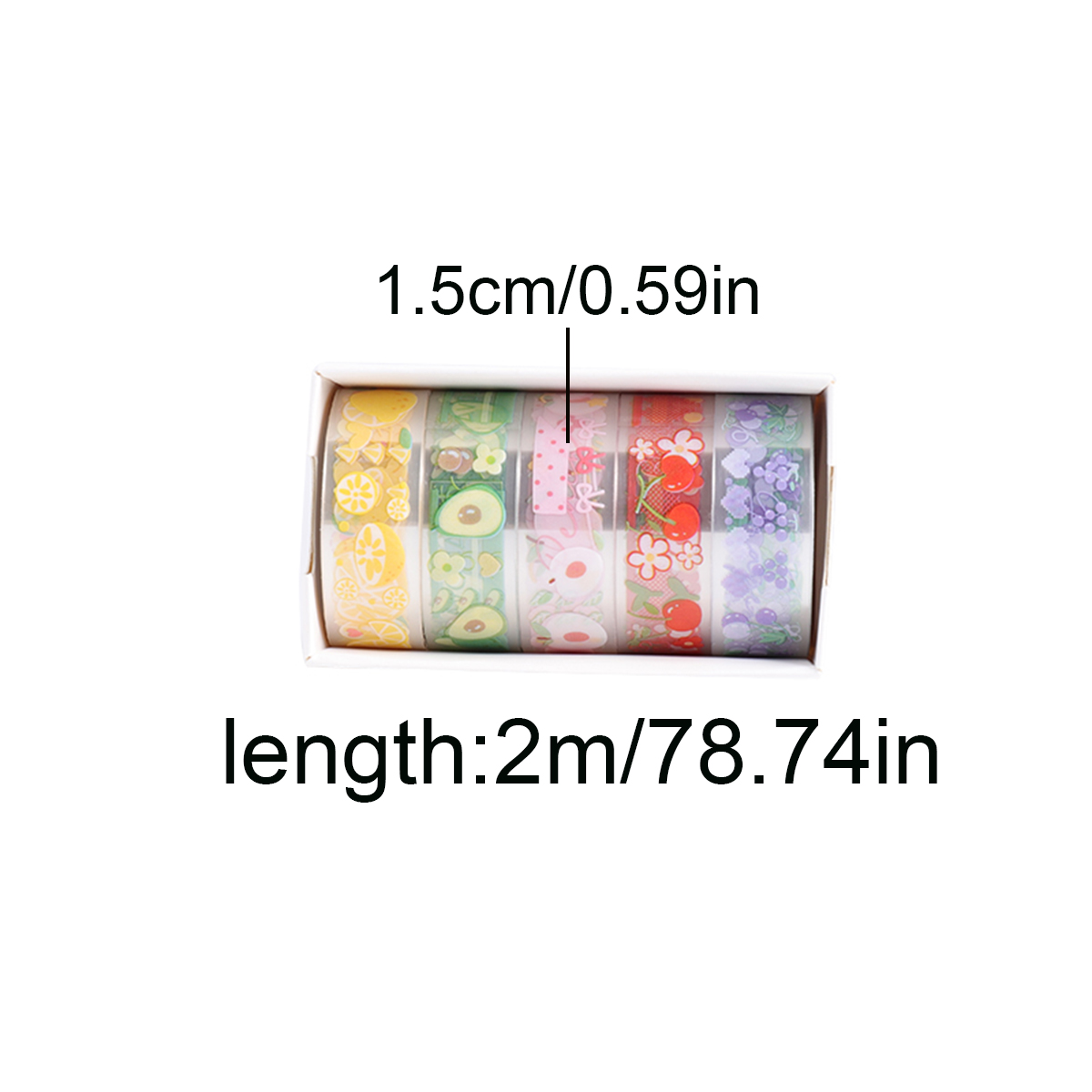 5 Rollen transparentes PET-Was – Washi Tape Rolls Bewertung und Preis
