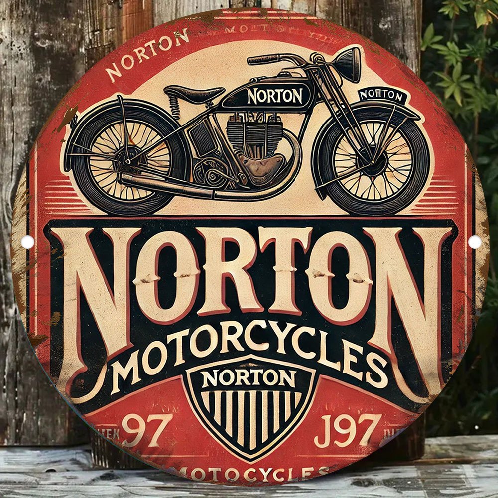 2D flach 1 Stück Retro NORTON  – Art Craft Movement Bewertung und Preis