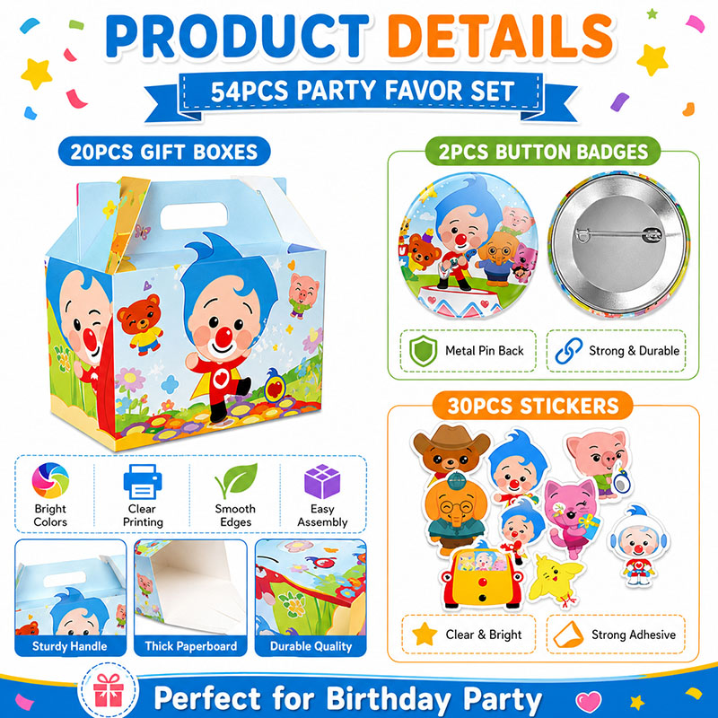 Clown-Cartoon-Muster Papierbox – Art Craft Movement Bewertung und Preis
