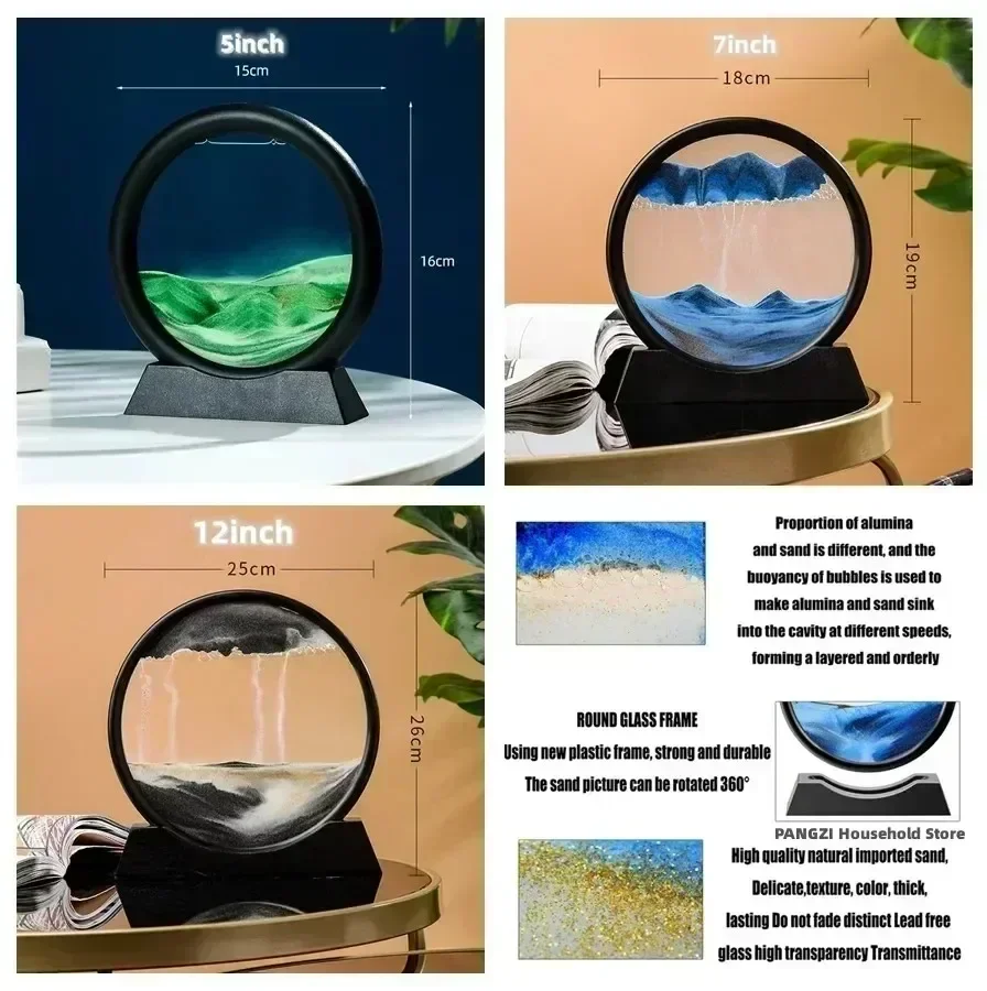 3D Bewegliches Sandbild Rundes – Art Craft Movement Bewertung und Preis