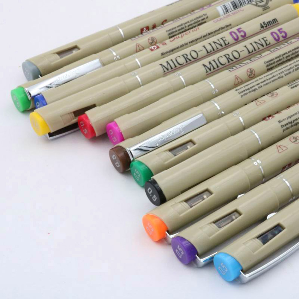 12 Farben poröse Punkt-Stifte, – Illustration Marker Set Bewertung und Preis