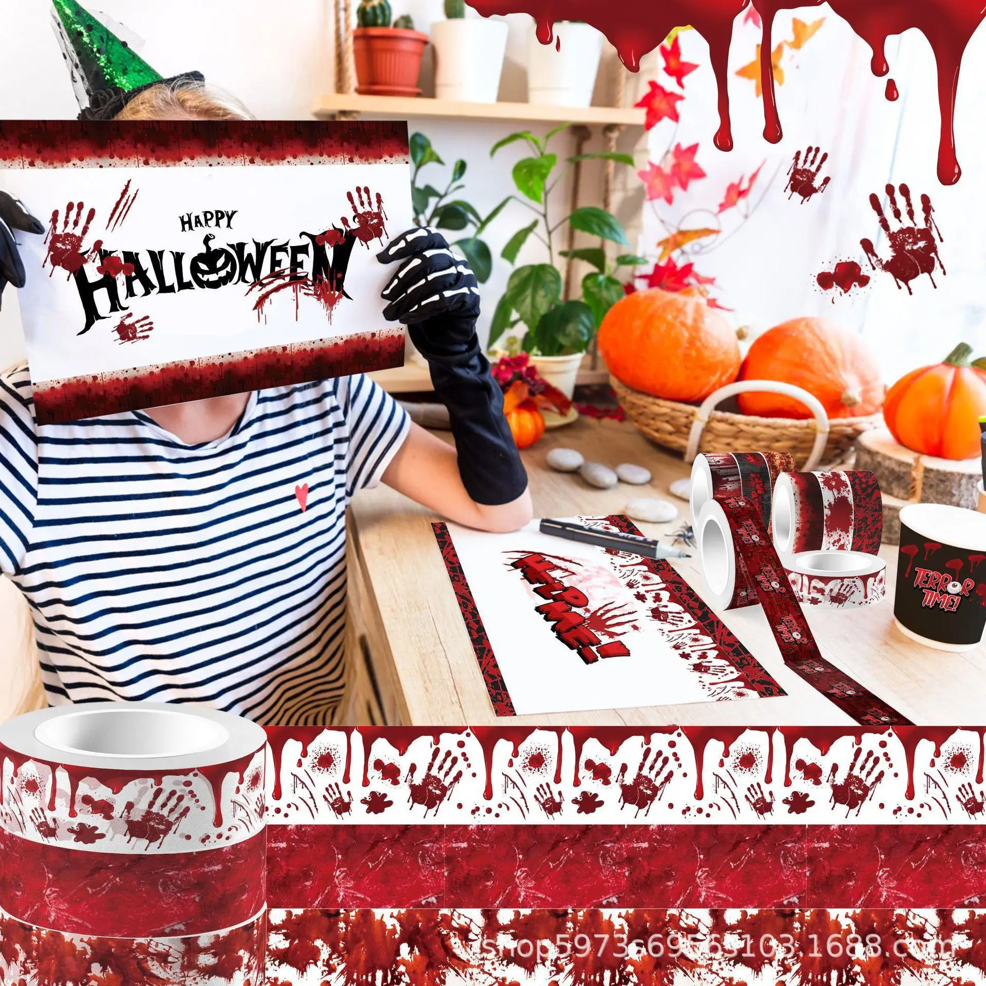 Halloween blutige Hand blutend – Washi Tape Rolls Bewertung und Preis