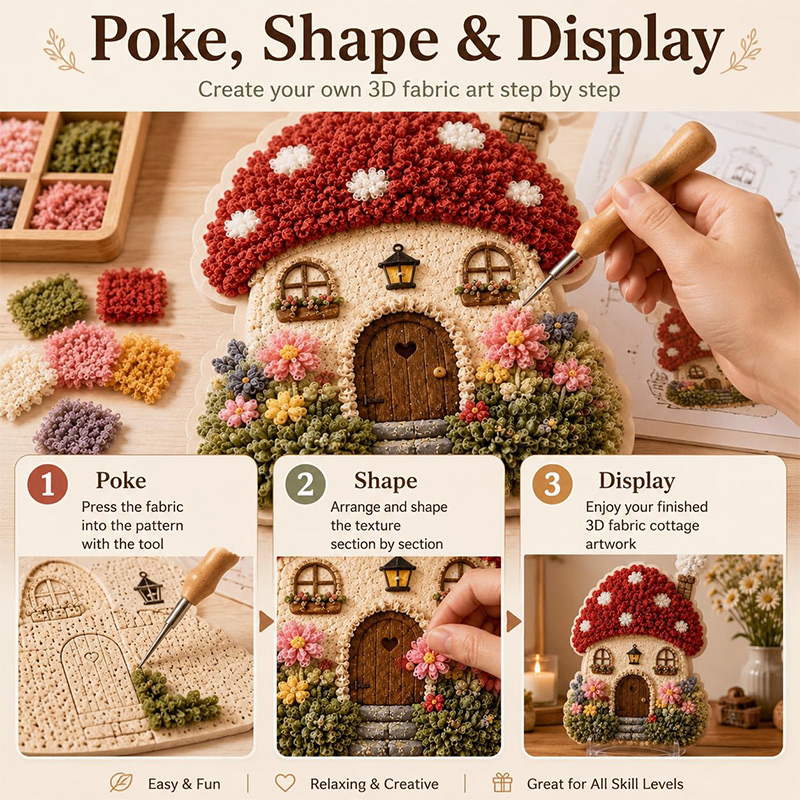 3D Pilzhaus Poke Art DIY-Set S – Art Craft & Architecture Bewertung und Preis