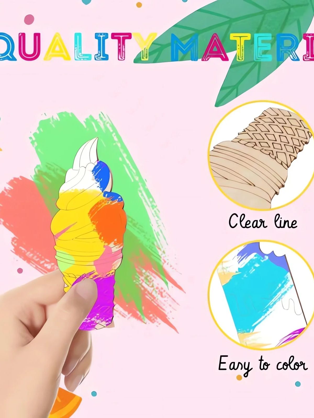 6/30 stücke Eis Holz ausschnit – Art Craft Birthday Party Bewertung und Preis