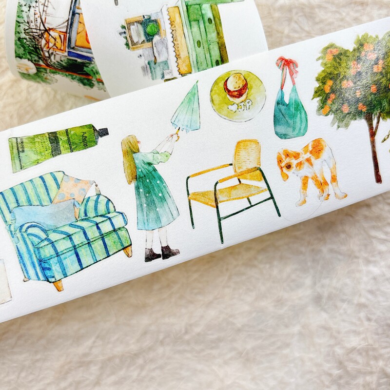 DingDing Studio Vintage Green  – Washi Tape Rolls Bewertung und Preis