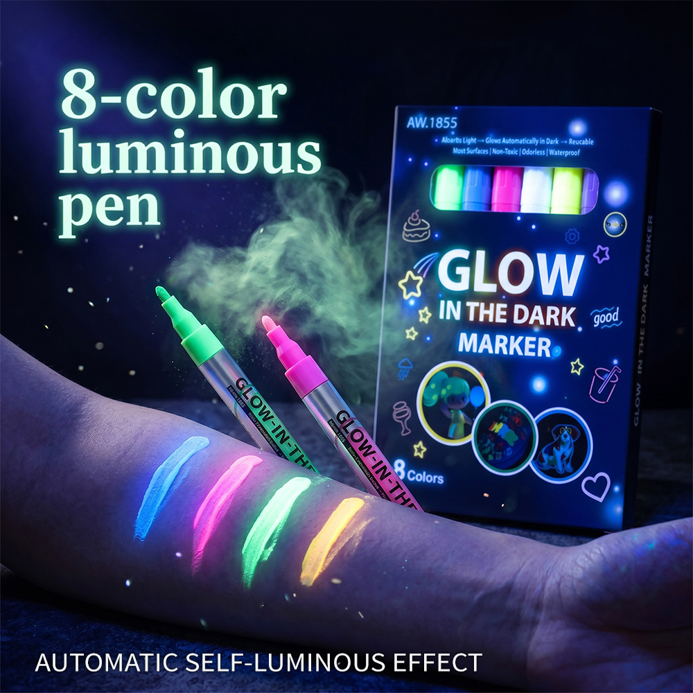 8 Farben Fluoreszierender Leuc – Illustration Marker Set Bewertung und Preis
