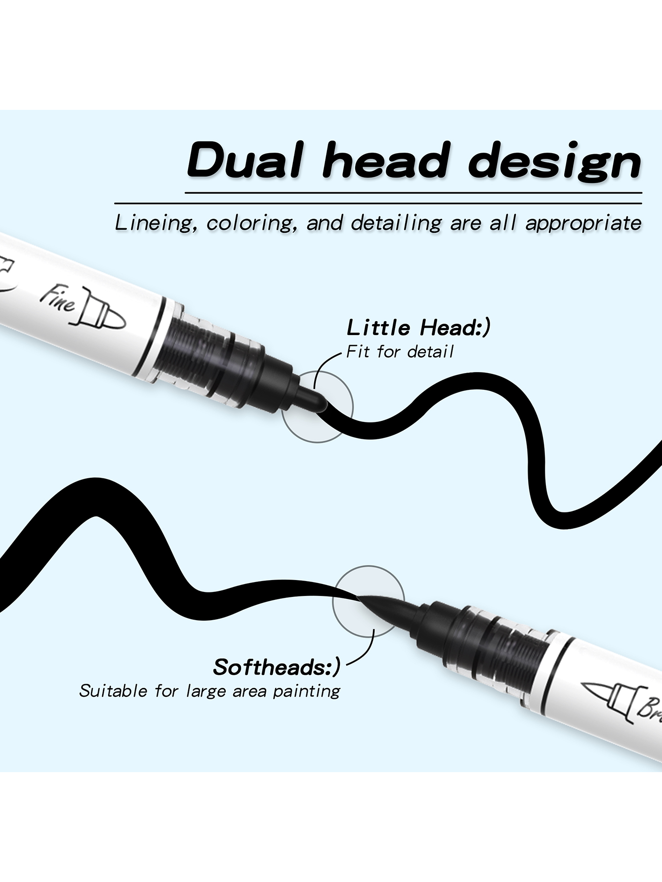 Schwarz/Weiß Großvolumiger Per – Illustration Marker Set Bewertung und Preis