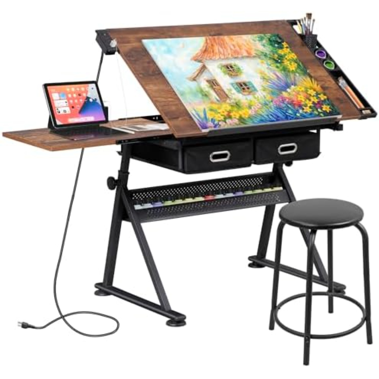 Verstellbarer Zeichentisch mit – Art Craft & Architecture Bewertung und Preis