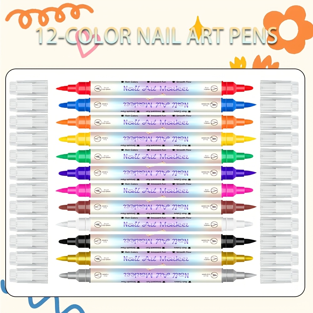 12-Farben-Nagelkunst-Stiftset  – Illustration Marker Set Bewertung und Preis