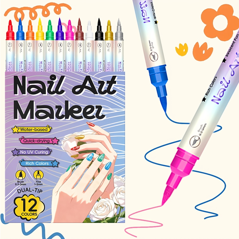 12-Farben-Nagelkunst-Stiftset  – Illustration Marker Set Bewertung und Preis