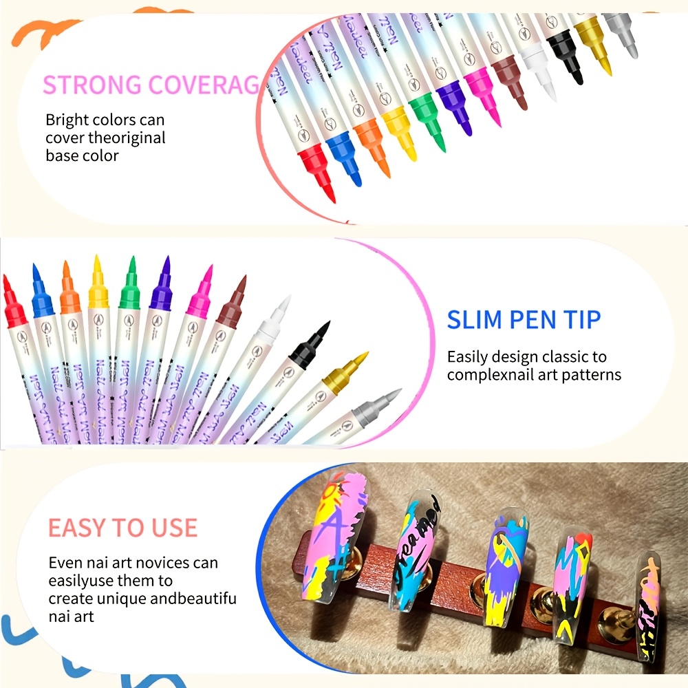 12-Farben-Nagelkunst-Stiftset  – Illustration Marker Set Bewertung und Preis
