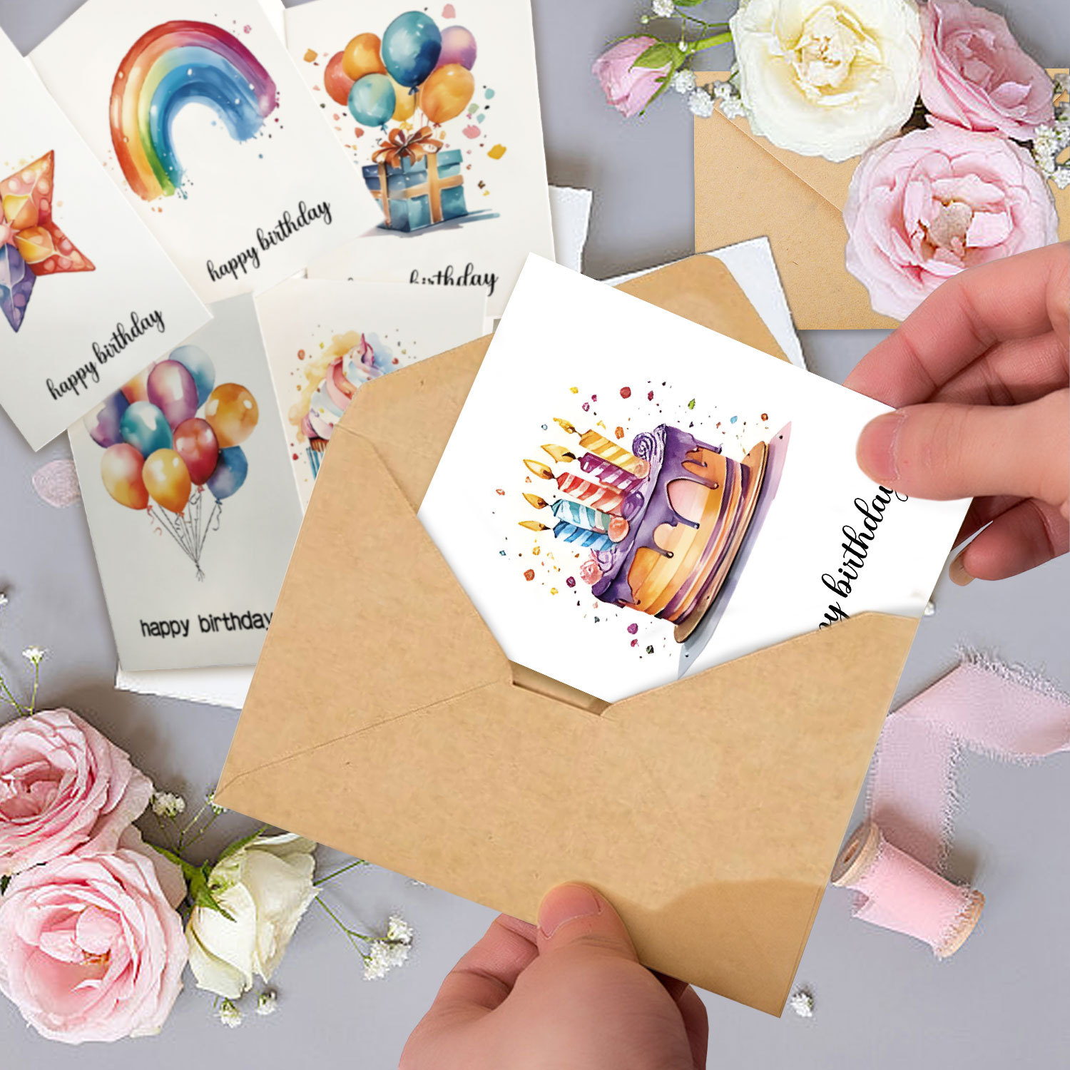 Handgefertigte Aquarell-Geburt – Art Craft Movement Bewertung und Preis